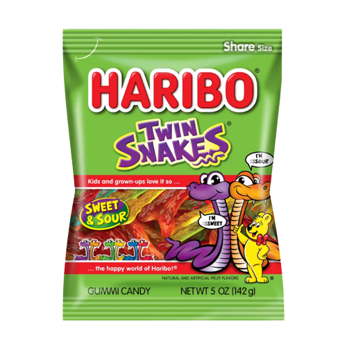 HARIBO TWIN SNAKES 24X67G (BROWN)